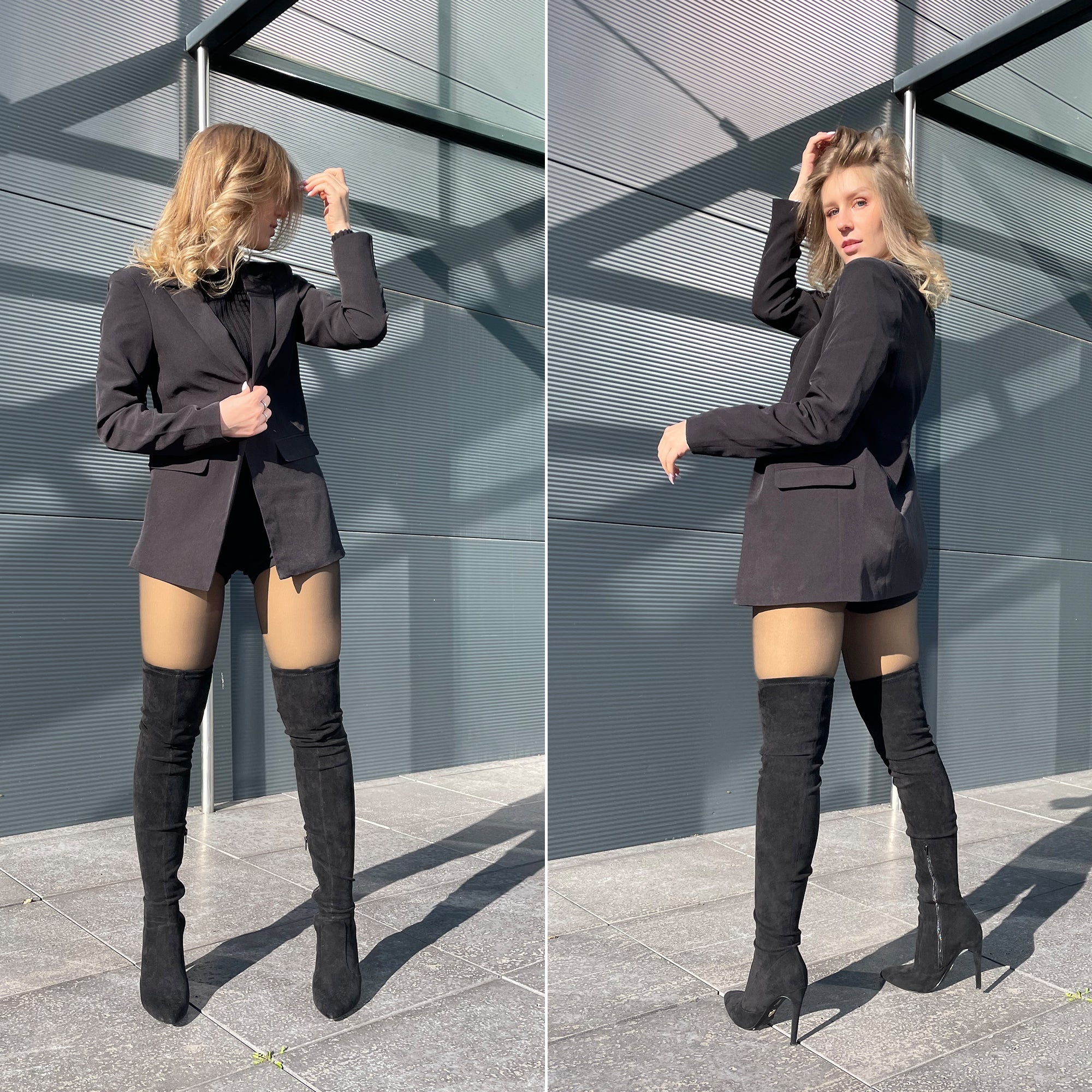 Gefütterte Strumpfhose Schwarz